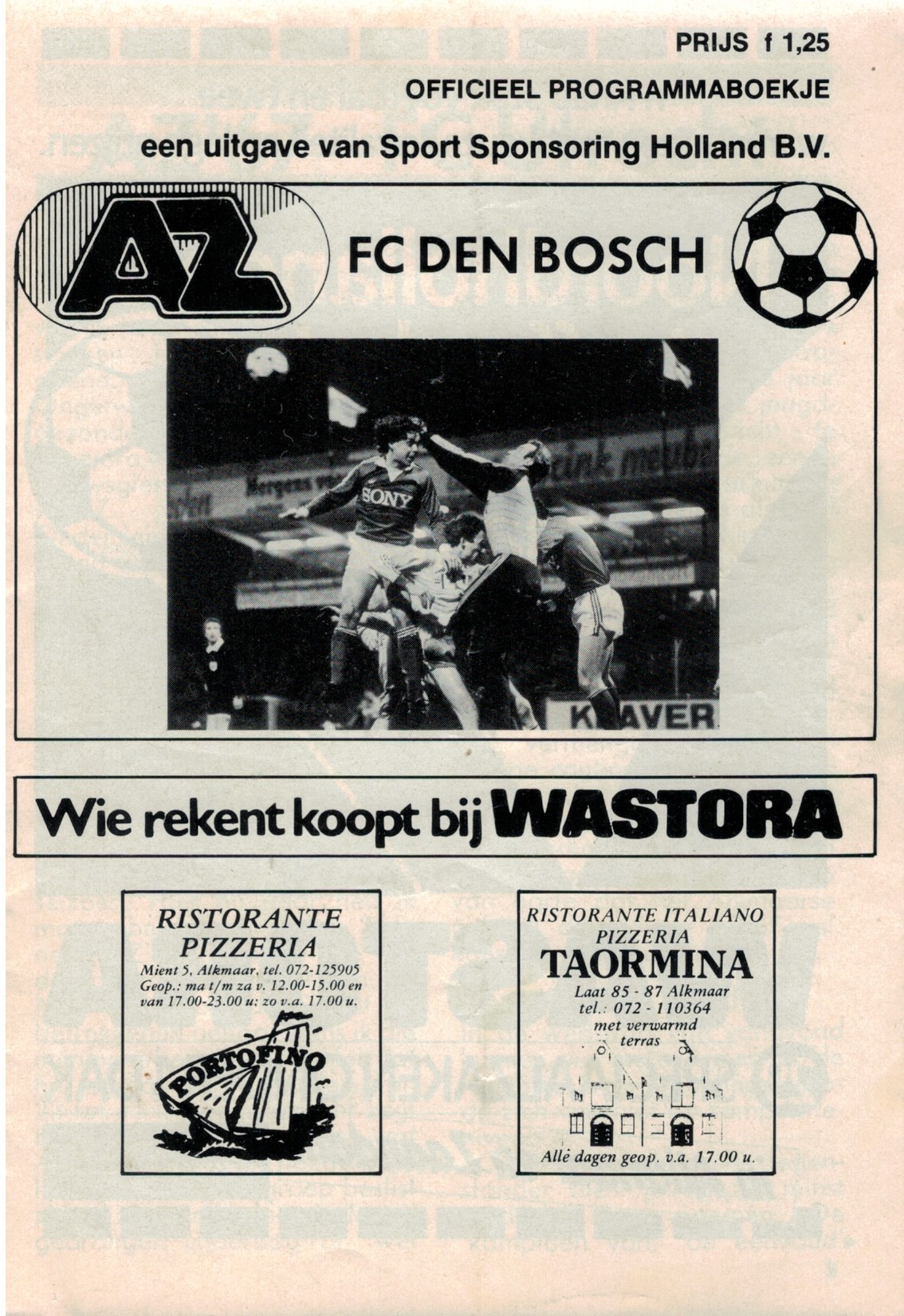 AZ Programma 17-aug-1985 Den Bosch thuis